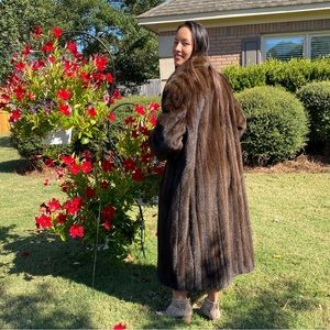 Full Length Mahogany Mink Ladies Coat